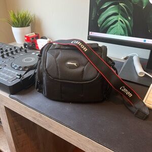 Camera bag with canon strap